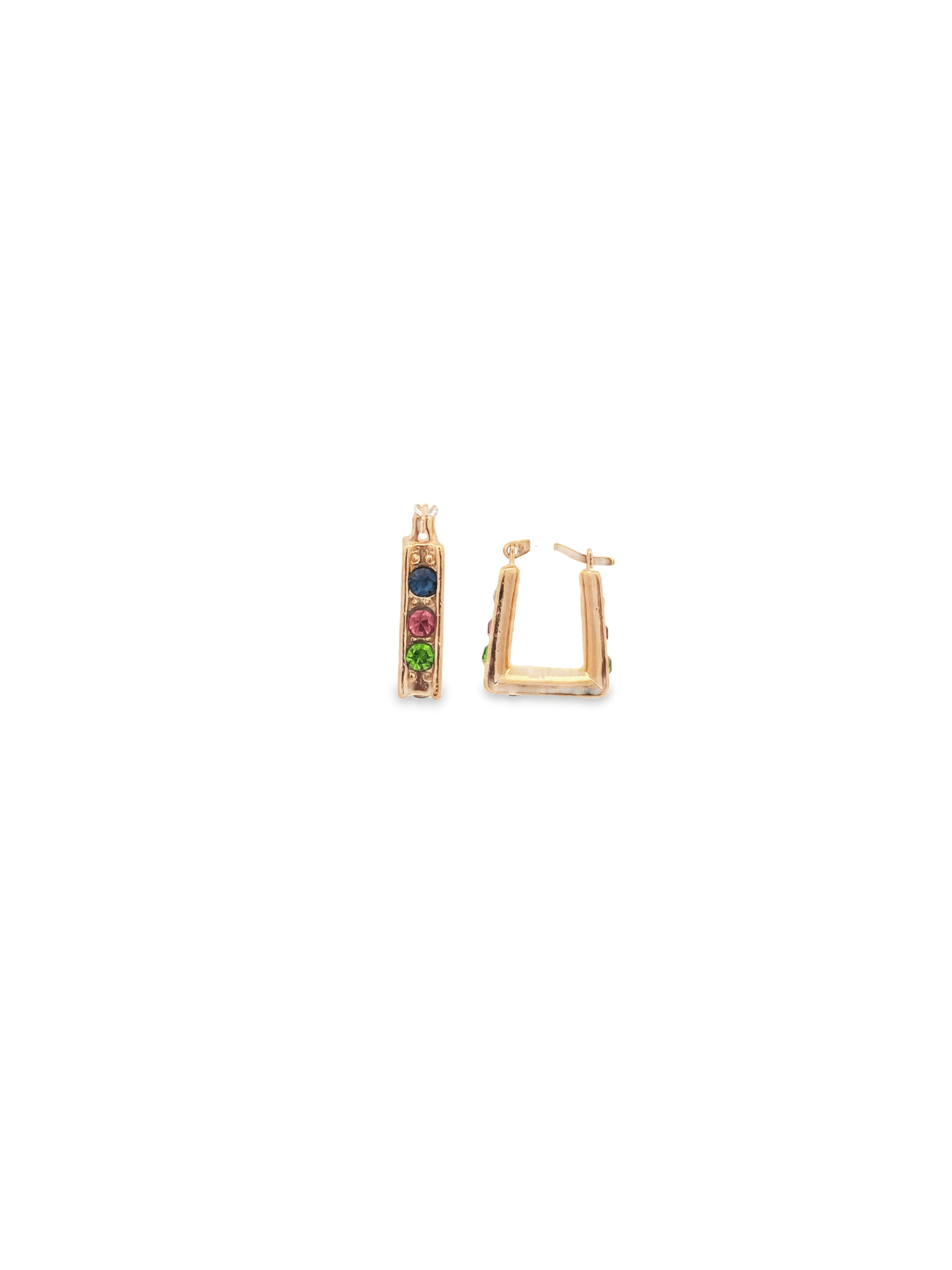 CZ Stone Square Hoops-0