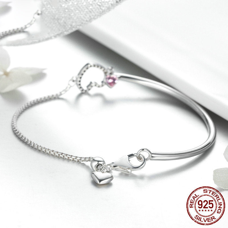 S925 pure silver women's silver bracelet