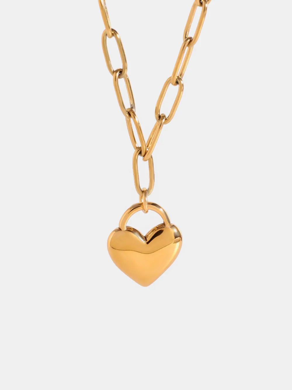 Stainless steel heart pendant necklace for women light luxury niche simple titanium steel