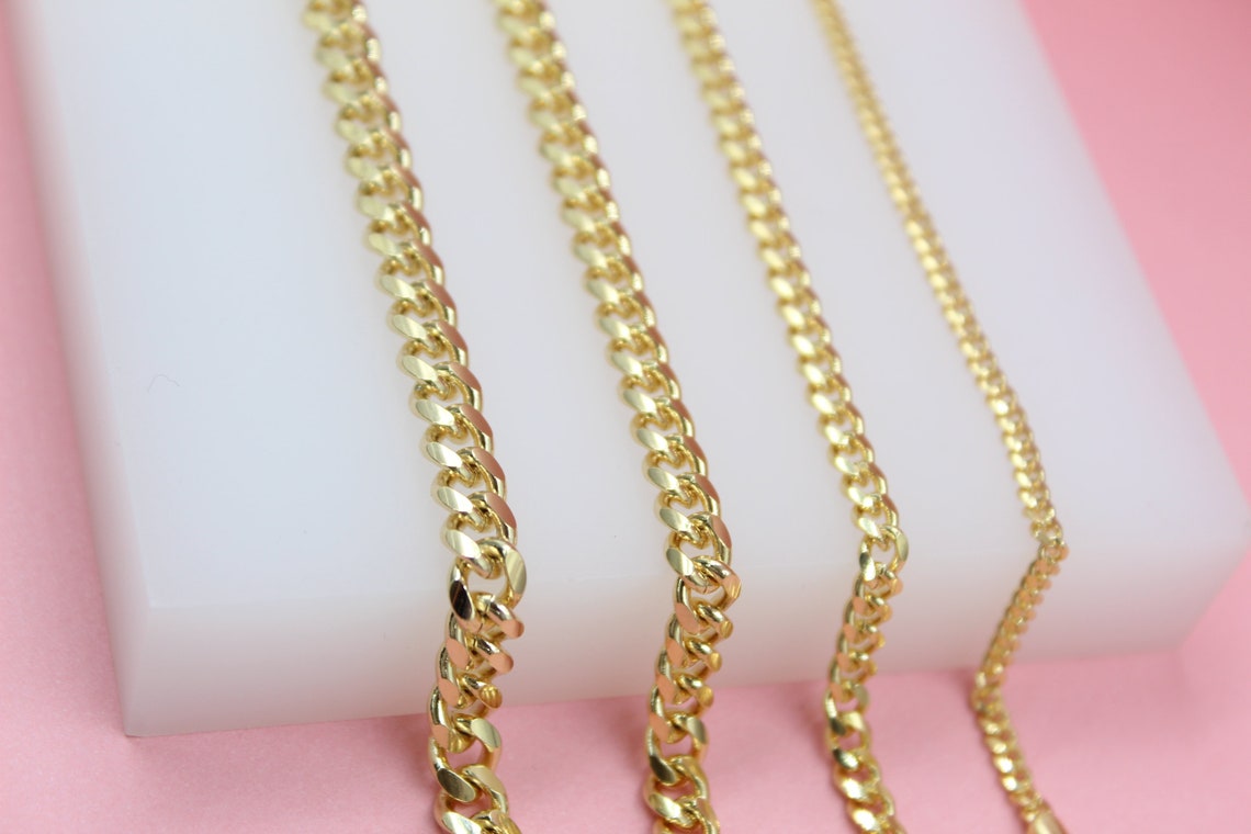 18K Gold Filled Diamond Cut Miami Cuban Bracelet (I417)(I420)(I419)-2