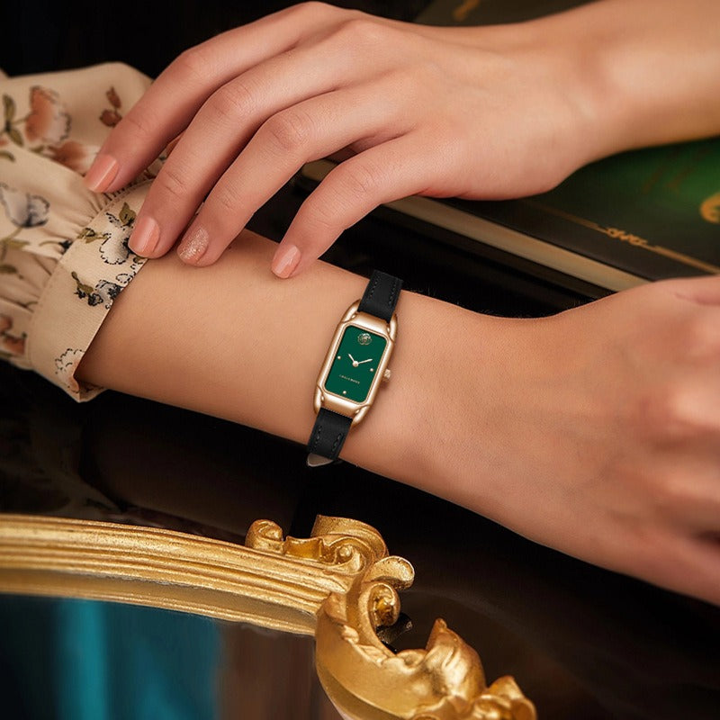 Women's Watch Brand Counter Brand Authentic Fashion Small Square Core Women's Watch Quartz Watch Popular