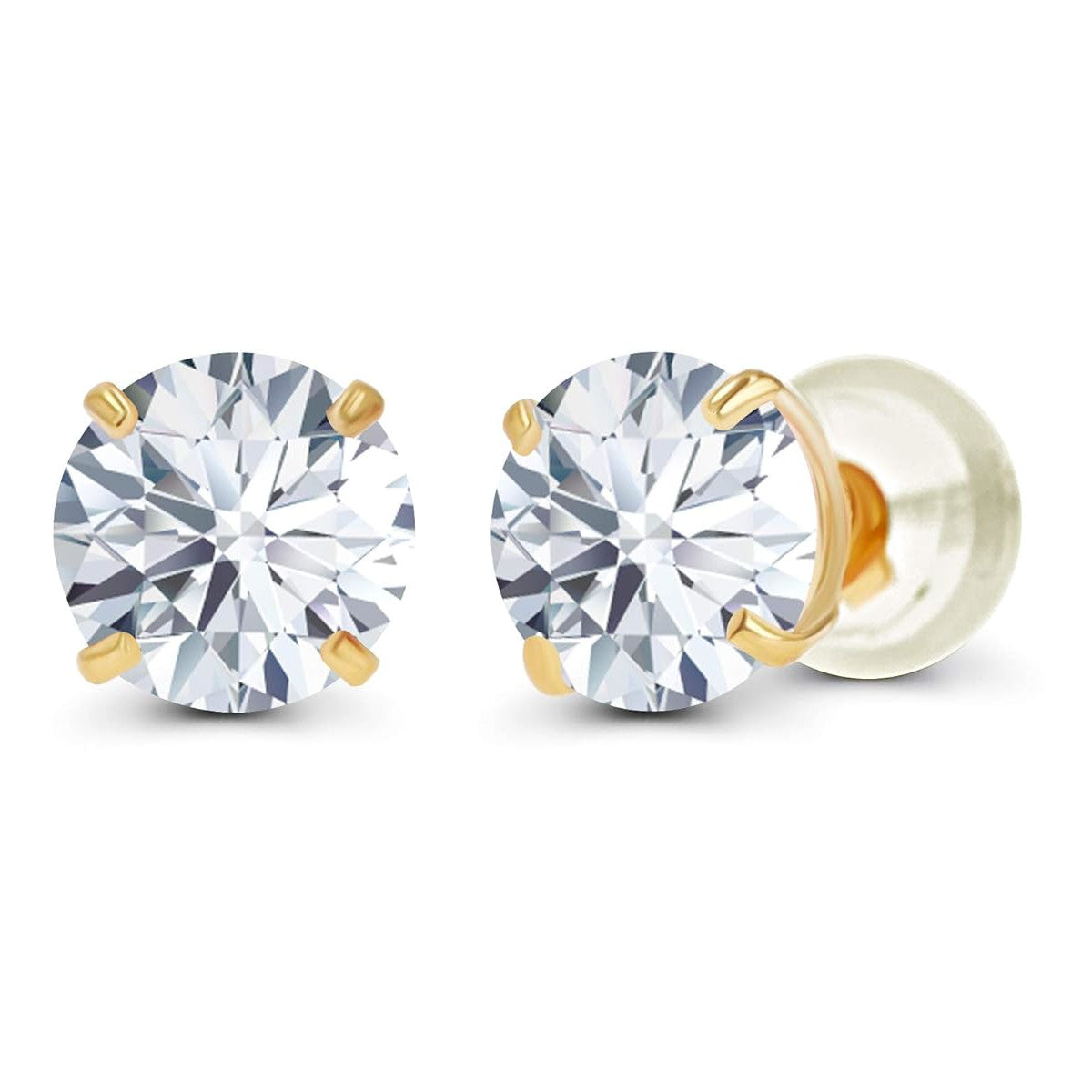 AGI Certified Lab-Grown Diamond Stud Earrings | 2 or 3 CTW | G Color VS Clarity | 14K Gold-1
